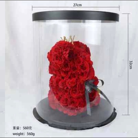 Luxurious REAL ! Rose Bear made with Preserved Real Roses - Picture 10 of 10